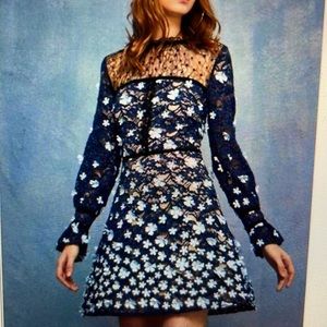 Foxiedox for Anthropologie Felicia 3D floral dress sz 4